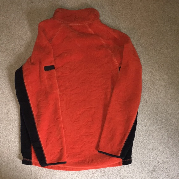 Old Navy Fleece three quarter zip in black and orange - Picture 3 of 5